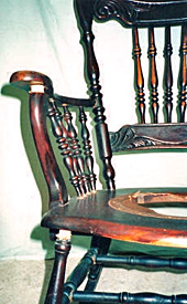 Damaged chair, repair sequence.