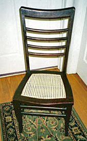 Damaged chair, repaired.