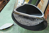 Ceramic vase, before repair by Home Enhancements.