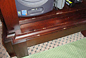 Computer desk, before repair by Home Enhancements.