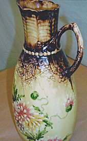 Floral pitcher, after repair by Home Enhancements.