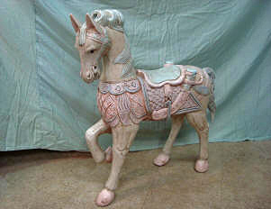 Finished wooden pony, after repair by Home Enhancements.