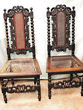 Ornate chairs, before repair by Home Enhancements.