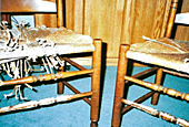 Chairs, before repair by Home Enhancements.