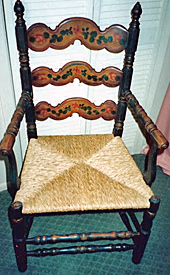 Reassembled heirloom chair, after restoration by Home Enhancements.